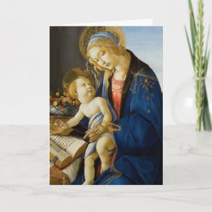 Madonna van het boek van Botticelli Religious Kaart