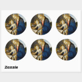 Madonna van het Boek van Botticelli Ronde Sticker (Vel)
