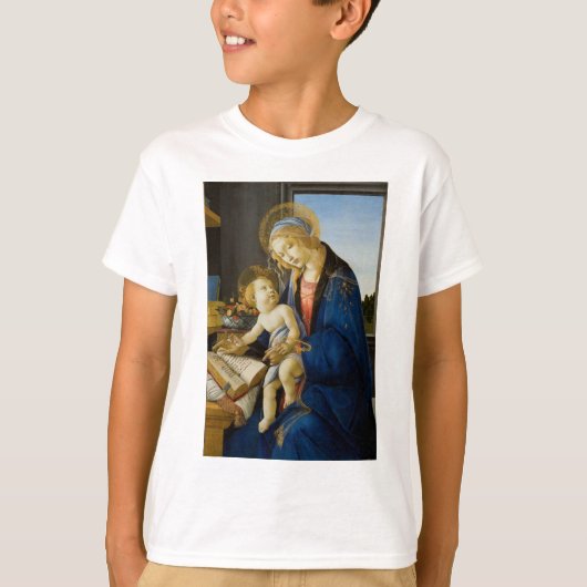 Madonna van het Boek van Botticelli T-shirt (Voorkant)