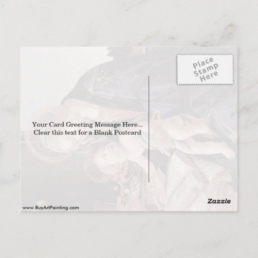 Madonna van het boek van Sandro Botticelli Briefkaart (Achterkant)