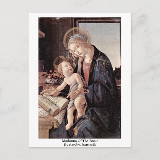 Madonna van het boek van Sandro Botticelli Briefkaart (Voorkant)