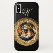 Madonna van het Magnificat Natitivity Monogram Case-Mate iPhone Case (Achterkant)