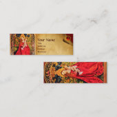 MADONNA VAN HET ROOS BOWER PARCHMENT, Red Ruby Gem Mini Visitekaartje (Voorkant / Achterkant)
