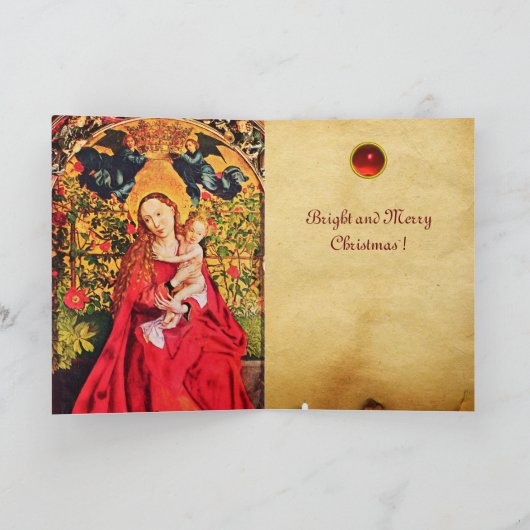 MADONNA VAN HET ROOS KWESTIJD FEESTDAGEN KAART (Binnen)