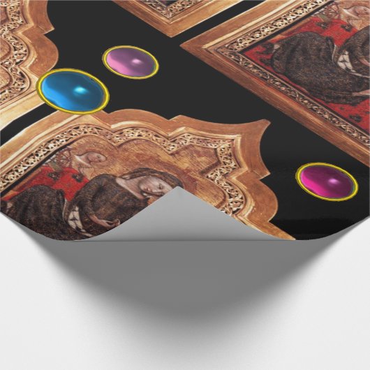 MADONNA VAN HUMILITEIT Colorful Gemstone Chrıstmas Cadeaupapier (Hoek)