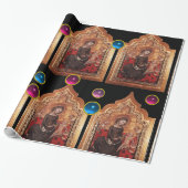 MADONNA VAN HUMILITEIT Colorful Gemstone Chrıstmas Cadeaupapier (Uitgerold)