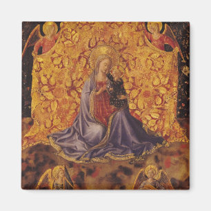 Madonna van Humility met Christus Child en Angels Magneet