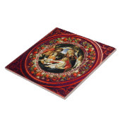 Madonna van Magnificat door Botticelli Round Tegeltje (Zijkant)