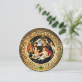 Madonna van Magnificat kerstparty Green Gem Kaart (Staand voorkant)