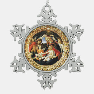 Madonna van Magnificat Tin Sneeuwvlok Ornament