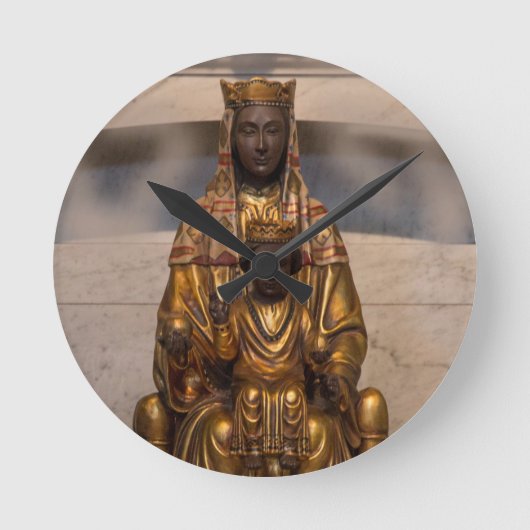 Madonna van Montserrat Black Madonna Spanje Ronde Klok (Voorkant)