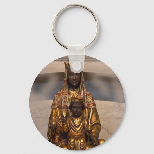 Madonna van Montserrat Black Madonna Spanje Sleutelhanger (Voorkant)