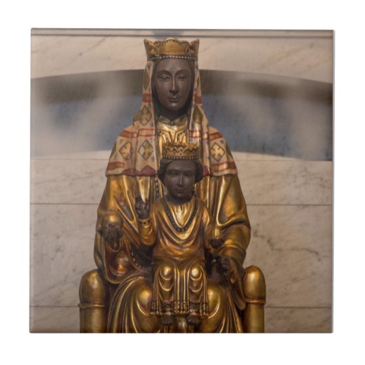 Madonna van Montserrat Black Madonna Spanje Tegeltje (Voorkant)