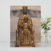 Madonna van Montserrat Black Madonna Virgin Mary Kaart (Staand voorkant)