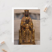 Madonna van Montserrat Black Madonna Virgin Mary Kaart (Voorkant / Achterkant in situ)