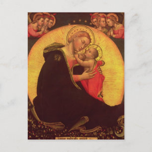 Madonna van Nederigheid, 1390-1400 Briefkaart