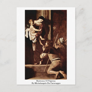 Madonna van Pilgrims van Michelangelo da caravaggi Briefkaart