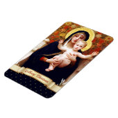 Madonna van W.Bouguereau. Fine Art kerstcadeau Magneet (Linkerzijde)