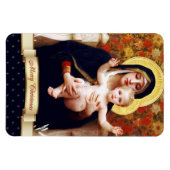 Madonna van W.Bouguereau. Fine Art kerstcadeau Magneet (Horizontaal)