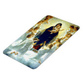 Madonna van W. Bouguereau. Fine Art kerstcadeau Magneet (Linkerzijde)