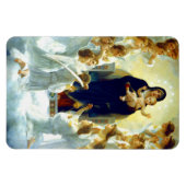 Madonna van W. Bouguereau. Fine Art kerstcadeau Magneet (Horizontaal)