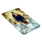 Madonna van W. Bouguereau. Fine Art kerstcadeau Magneet (Rechterzijde)