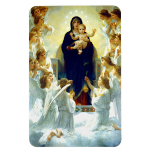 Madonna van W. Bouguereau. Fine Art kerstcadeau Magneet
