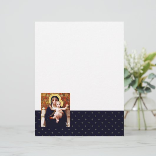 Madonna van W. Bouguereau. kerstbriefjes (Staand voorkant)