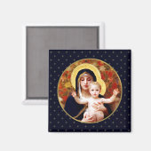Madonna van W. Bouguereau. kerstcadeau Magneet (Voorkant / Achterkant)