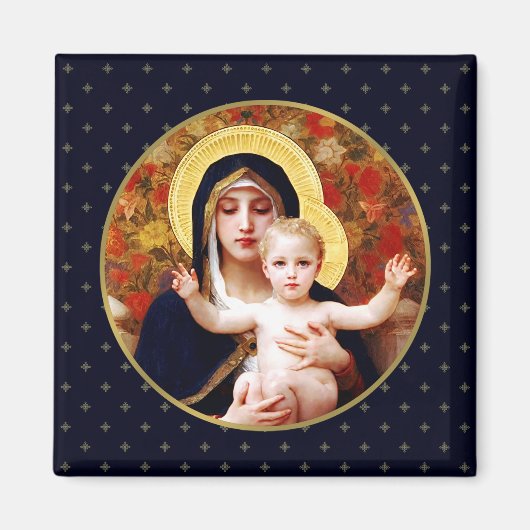 Madonna van W. Bouguereau. kerstcadeau Magneet (Voorkant)