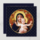 Madonna van W. Bouguereau. Religieuze kerstKaart (Voorkant / Achterkant)