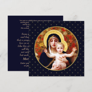 Madonna van W. Bouguereau. Religieuze kerstKaart