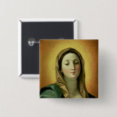 Madonna Vierkante Button 5,1 Cm (Voorkant /achterkant)