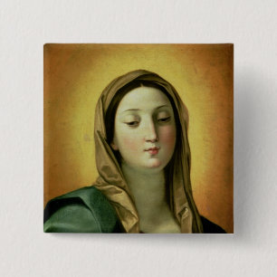 Madonna Vierkante Button 5,1 Cm
