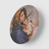 Madonna Virgin Mother Mary with Sleeping Jesus Ronde Klok (Hoek)