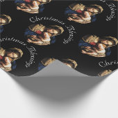 Madonna with Christ Child Customizable Christmas Cadeaupapier (Hoek)
