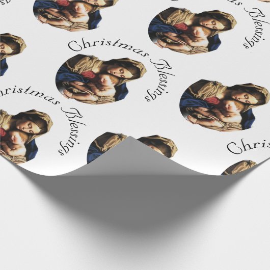 Madonna with Christ Child Customizable White Cadeaupapier (Hoek)