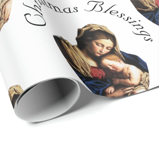 Madonna with Christ Child Customizable White Cadeaupapier (Rol Hoek)