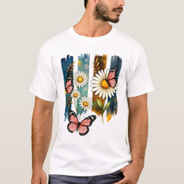 Madonnavlinders op Geschilderde Strepen T-shirt