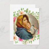 Madonnina Madonna van de Streets Ferruzzi Mary Bedankkaart (Voorkant / Achterkant)