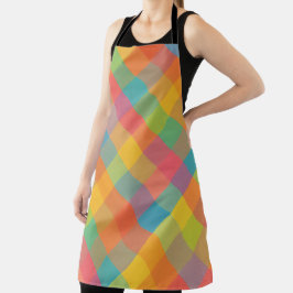 Madras Breeze - Diagonaal Plaid All-Over Schort