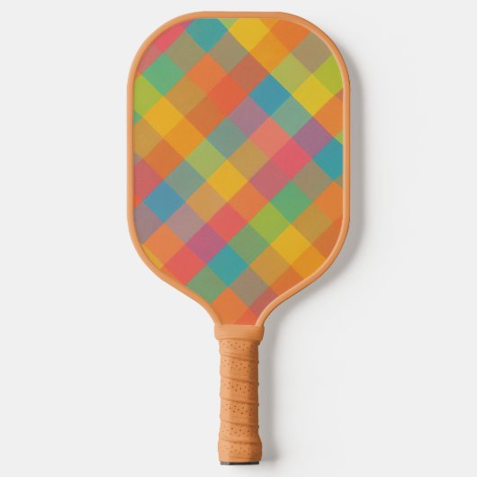 Madras Breeze - Diagonale Plaid Pickleball Paddle (Voorkant)