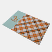 Madras Check Oranje Pset Doormat Deurmat (Schuin)