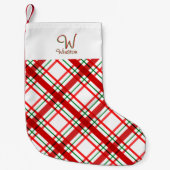 Madras Check Pset Small Kerstmis Stocking Kleine Kerstsok (Voorkant)