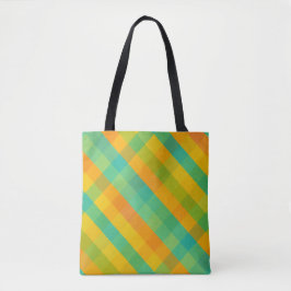 Madras Check Revival – Vibrant Diagonal Plaid Tas