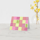 Madras Geïnspireerd door de Plaid Notecard Kaart (Gele Bloem)