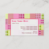 Madras Geïnspireerd, gepoetst Visitekaartje voor a (Achterkant)