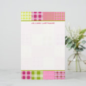 Madras Geïnspireerd speldebetpatchtoerie Briefpapier (Staand voorkant)