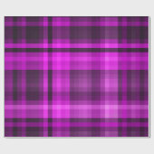 Madras Hot Pink & Black Dynamic Unique Pattern Cadeaupapier (Vlak)