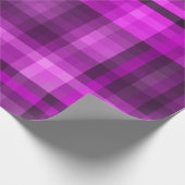 Madras Hot Pink & Black Dynamic Unique Pattern Cadeaupapier (Hoek)